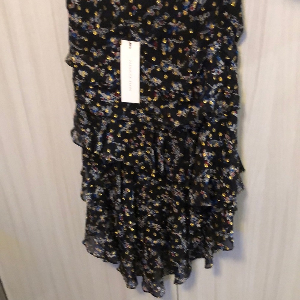 NWT Veronica Beard ruched floral asymmetrical skirt.